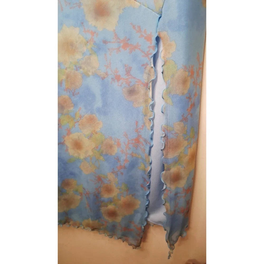Urban Outfitters Samara Mesh Strapless Midi Dress Blue / Women's Size‎ M NWOT - Picture 4 of 8
